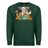 Sports Green pumpkin season with baby sheeps and goat Premium Sweatshirt - LillyAllenDesigns