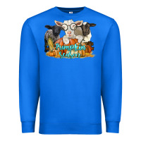 True Royal pumpkin season with baby sheeps and goat Premium Sweatshirt - LillyAllenDesigns
