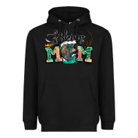 Black fishing mom Heavyweight Hoodie - LillyAllenDesigns