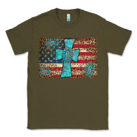 Army Green flag and turquoise cross Classic Tee - AdoDesignShop