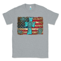Heather Grey flag and turquoise cross Classic Tee - AdoDesignShop