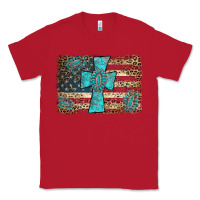 Red flag and turquoise cross Classic Tee - AdoDesignShop
