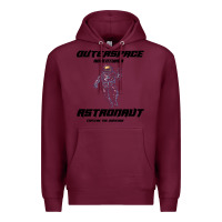 Burgundy Outer Space Adventurer Astronaut Premium Hoodie - Bettercallsaul