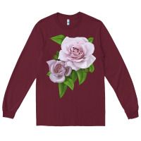 Burgundy Silver Lining Rose Long Sleeve Tee - LillyAllenDesigns