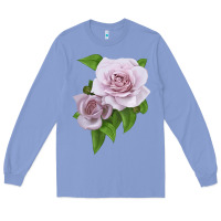 Colony Blue Silver Lining Rose Long Sleeve Tee - LillyAllenDesigns