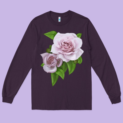 Silver Lining Rose Long Sleeve Tee Designed By Lillyallendesigns