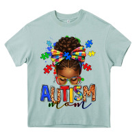 Arona autism mom afro messy bun Heavy Core Tee - texasbilliewilder