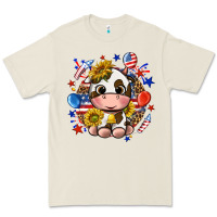 Bone cute cow fourth of july Premium Tee - texasbilliewilder