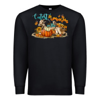 Black Cutest Pumpkin In The Patch Premium Sweatshirt - LillyAllenDesigns