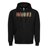 Black my favorite people call me nanny Zipper Hoodie - MaliasSmallBusiness