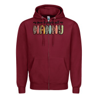 Burgundy my favorite people call me nanny Zipper Hoodie - MaliasSmallBusiness