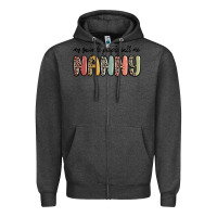 Charcoal Heather my favorite people call me nanny Zipper Hoodie - MaliasSmallBusiness