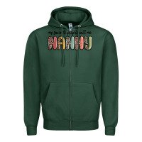 Sports Green my favorite people call me nanny Zipper Hoodie - MaliasSmallBusiness