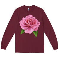 Burgundy Perfume Delight Rose Long Sleeve Tee - LillyAllenDesigns