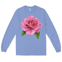 Colony Blue Perfume Delight Rose Long Sleeve Tee - LillyAllenDesigns