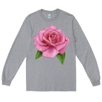 Heather Grey Perfume Delight Rose Long Sleeve Tee - LillyAllenDesigns
