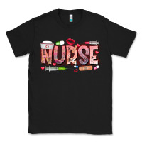 Black Nurse Valentine Classic Tee - CowhideDigitalArt