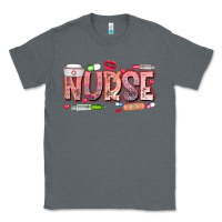Charcoal Heather Nurse Valentine Classic Tee - CowhideDigitalArt