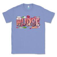 Colony Blue Nurse Valentine Classic Tee - CowhideDigitalArt