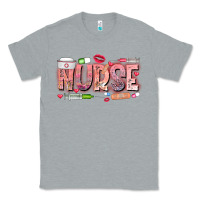Heather Grey Nurse Valentine Classic Tee - CowhideDigitalArt