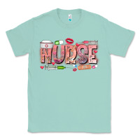 Seafoam Nurse Valentine Classic Tee - CowhideDigitalArt