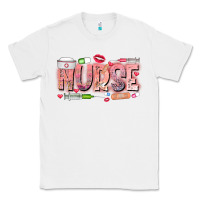 White Nurse Valentine Classic Tee - CowhideDigitalArt