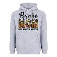 Heather Grey brave mom from son up to son down Heavyweight Hoodie - LillyAllenDesigns