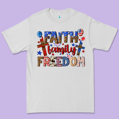 Premium Tee faith family freedom