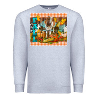 Heather Grey fall with baby goat Premium Sweatshirt - LillyAllenDesigns