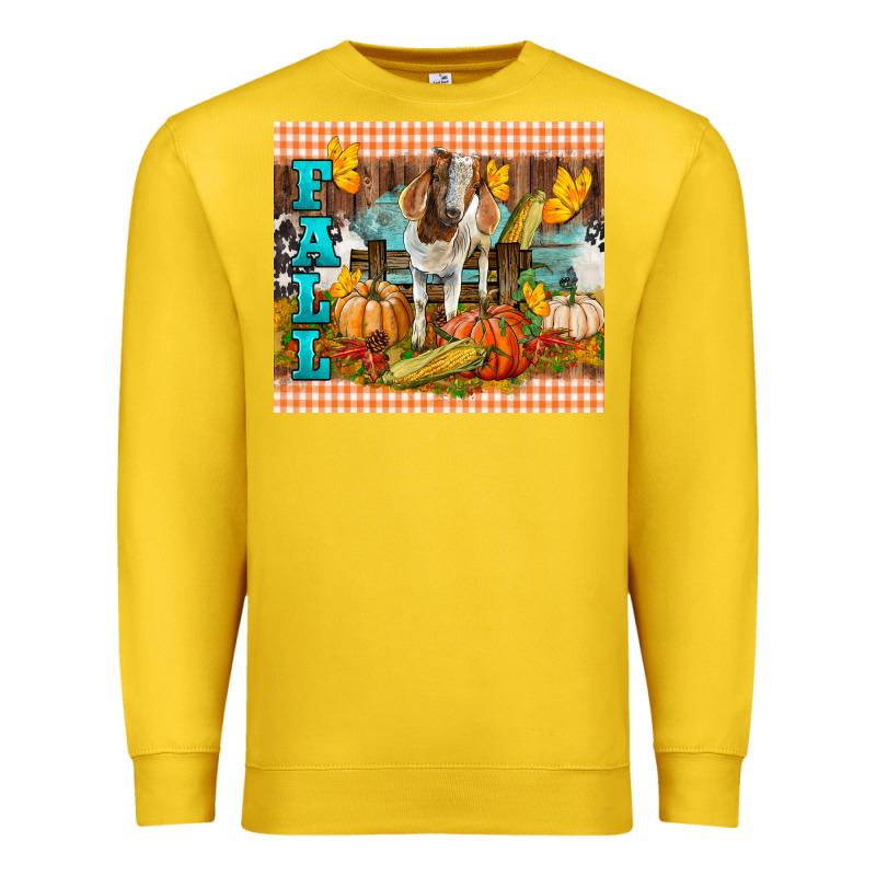 Fall With Baby Goat Premium Sweatshirt by LillyAllenDesigns | Teevron
