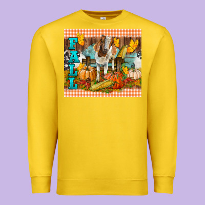 Fall With Baby Goat Premium Sweatshirt Designed By Lillyallendesigns