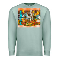 Seafoam fall with baby goat Premium Sweatshirt - LillyAllenDesigns