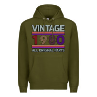 Army Green Vintage 1980 Birthday Premium Hoodie - Bettercallsaul