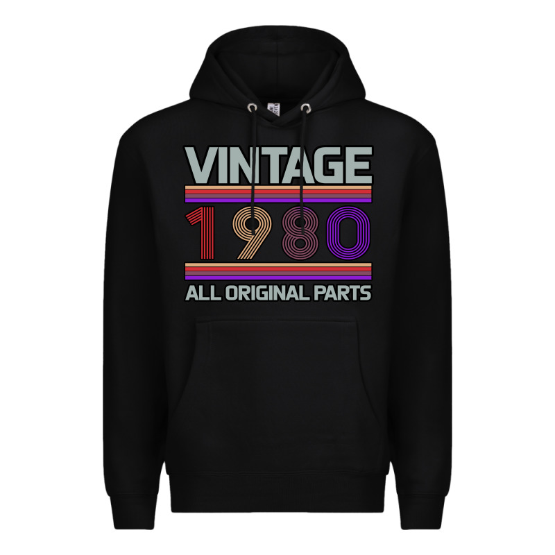 Vintage 1980 Birthday Premium Hoodie by Bettercallsaul | Teevron