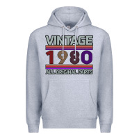 Heather Grey Vintage 1980 Birthday Premium Hoodie - Bettercallsaul