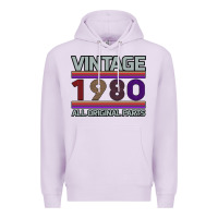 Lilac Vintage 1980 Birthday Premium Hoodie - Bettercallsaul