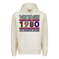 Oatmeal Heather Vintage 1980 Birthday Premium Hoodie - Bettercallsaul