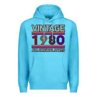 Ocean Blue Vintage 1980 Birthday Premium Hoodie - Bettercallsaul