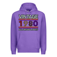Purple Vintage 1980 Birthday Premium Hoodie - Bettercallsaul