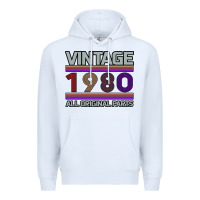 White Vintage 1980 Birthday Premium Hoodie - Bettercallsaul