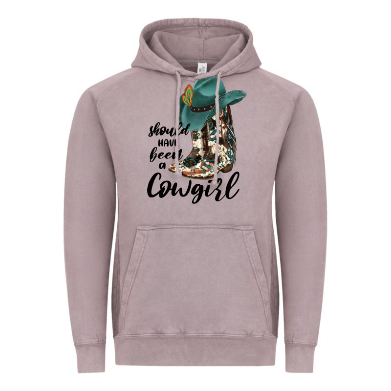 Should Have Been A Cowgirl Vintage Hoodie by JahusDesignShop | Teevron