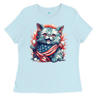 Baby Blue cat7 Ladies Tee - Unal Design