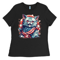 Black cat7 Ladies Tee - Unal Design