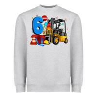 Heather Grey forklift birthday six Heavyweight Sweatshirt - Artiststas