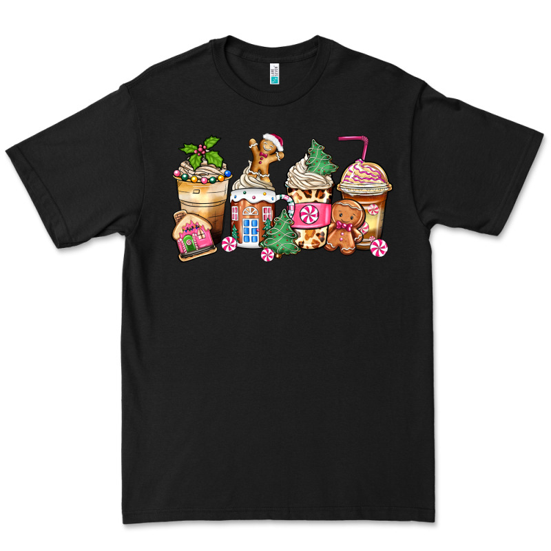 Pink Gingerbread Coffee Cups Premium Tee by Zillion Design Studio | Teevron