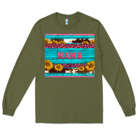 Army Green cowhide leopard sunflowers mama Long Sleeve Tee - BarkalooDesign