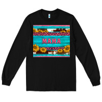 Black cowhide leopard sunflowers mama Long Sleeve Tee - BarkalooDesign