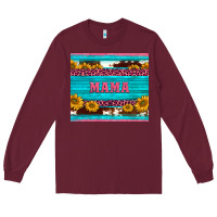 Burgundy cowhide leopard sunflowers mama Long Sleeve Tee - BarkalooDesign