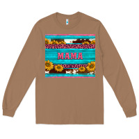 Toasted Coconut cowhide leopard sunflowers mama Long Sleeve Tee - BarkalooDesign