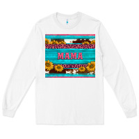 White cowhide leopard sunflowers mama Long Sleeve Tee - BarkalooDesign